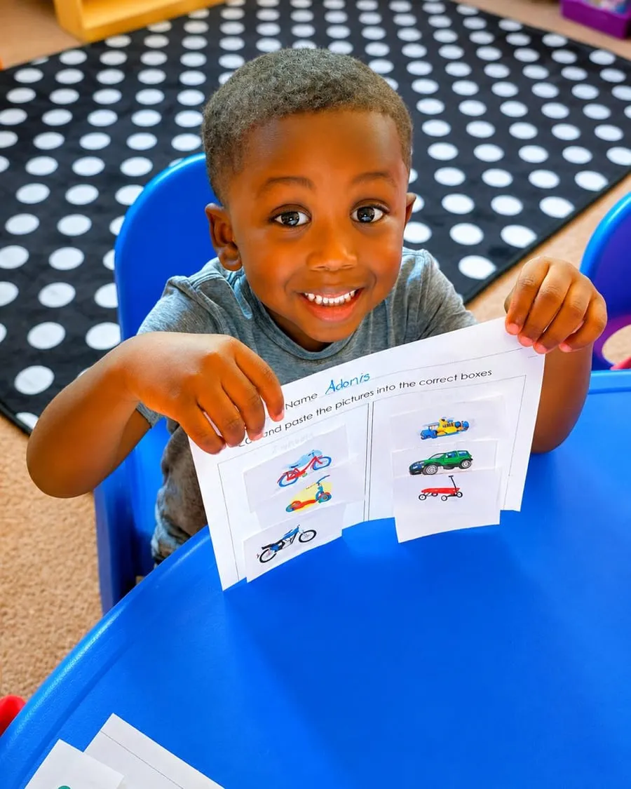 A happy child at the academy